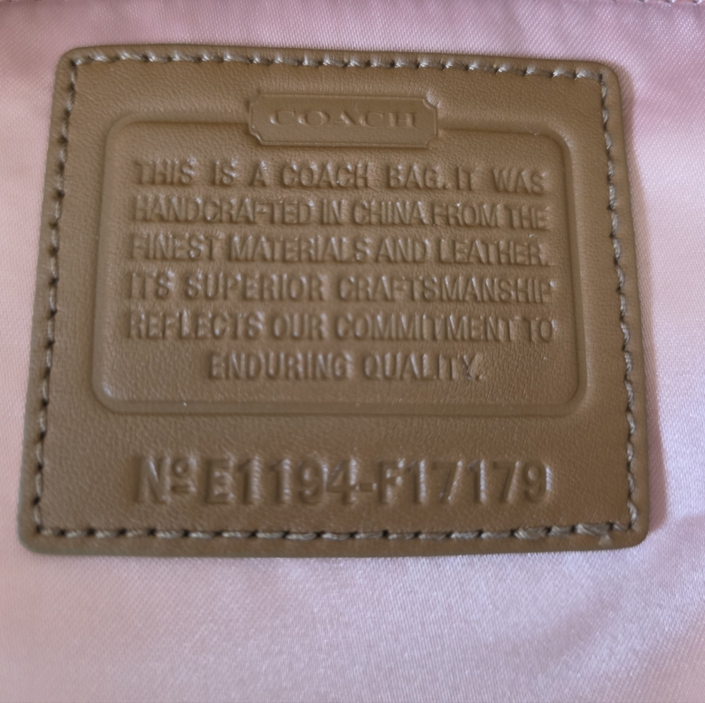 Coach Chelsea Bias Tote Signature C Khaki Tan Coated Canvas Leather Trim-NWT - Picture 9 of 12